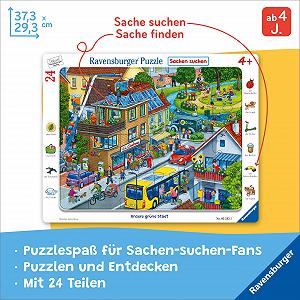 Пазл-рамка Ravensburger Children's Puzzle Our Green City 24 элемента цена на synthetic.ua - Фото 1 Пазл-рамка Ravensburger Children's Puzzle Our Green City 24 элемента synthetic.ua - Фото 1
