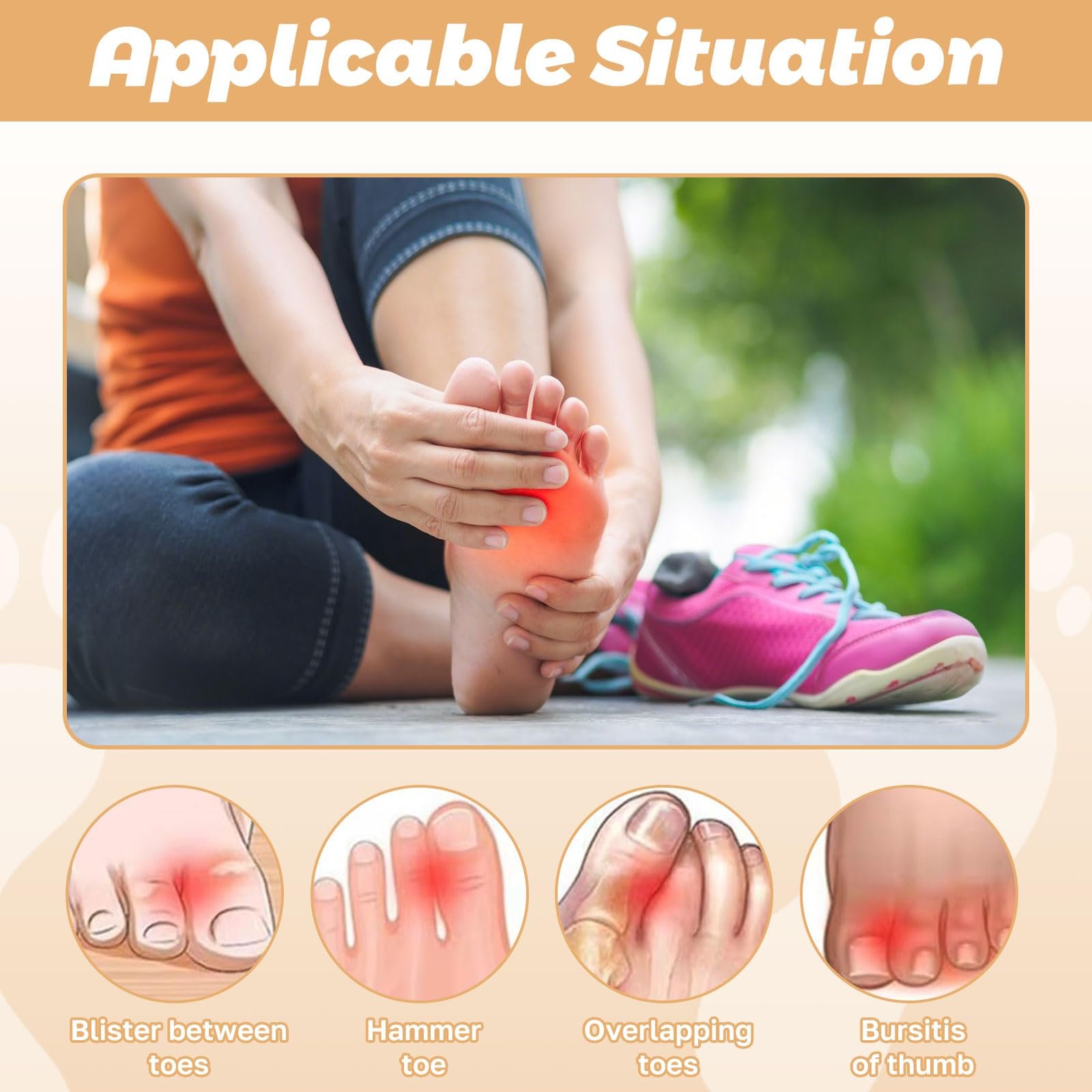 Пов'язка для корекції Hallux Valgus Lankai, Hallux, Роздільник для пальців ніг, фото №3