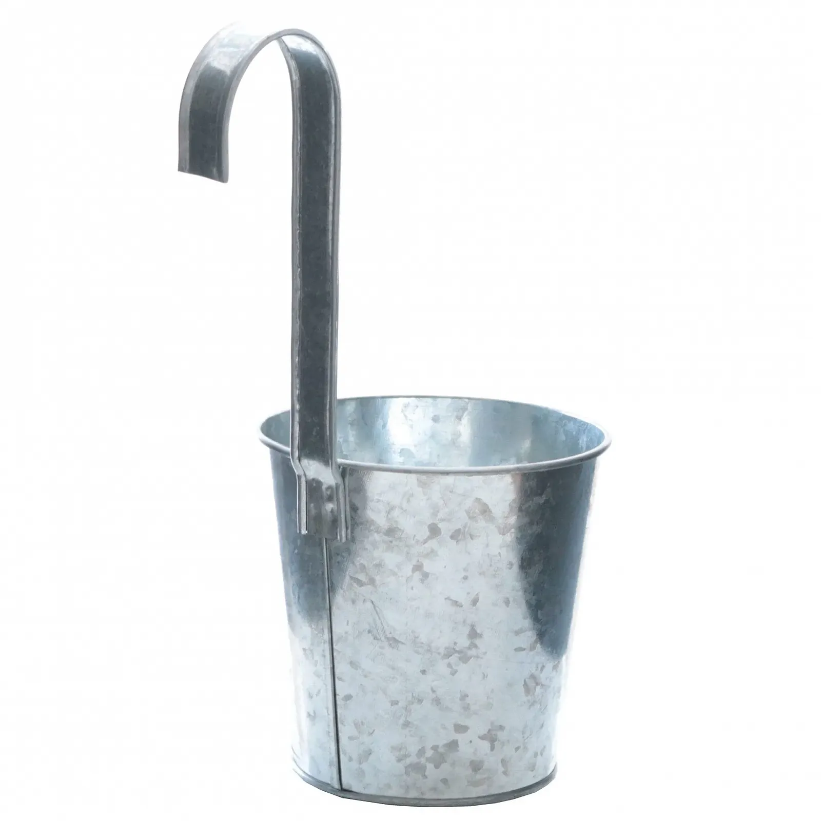 Набір підвісних балконних горщиків Spetebo 6 штук Сріблястий Цинк з гачками, фото №2 Набір підвісних балконних горщиків Spetebo 6 штук Сріблястий Цинк з гачками, фото №2