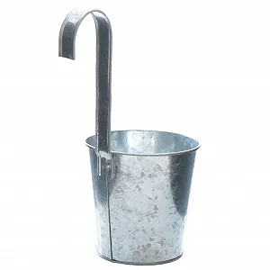 Набор подвесных балконных горшков Spetebo 6 штук Серебристый Цинк с крючками synthetic.ua - Фото 1