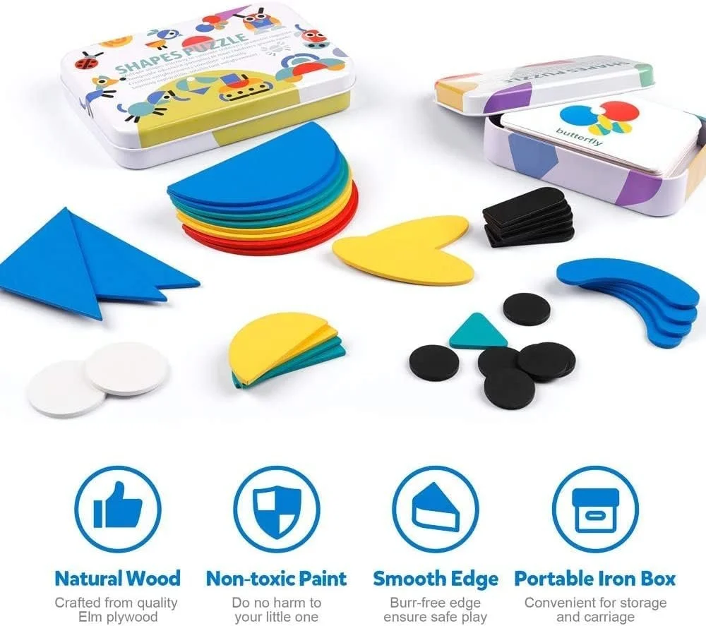 Деревянный развивающий пазл-конструктор ExcelGadgets / 36 блоков / 60 схем-карт, фото №7 Деревянный развивающий пазл-конструктор ExcelGadgets / 36 блоков / 60 схем-карт, фото №7