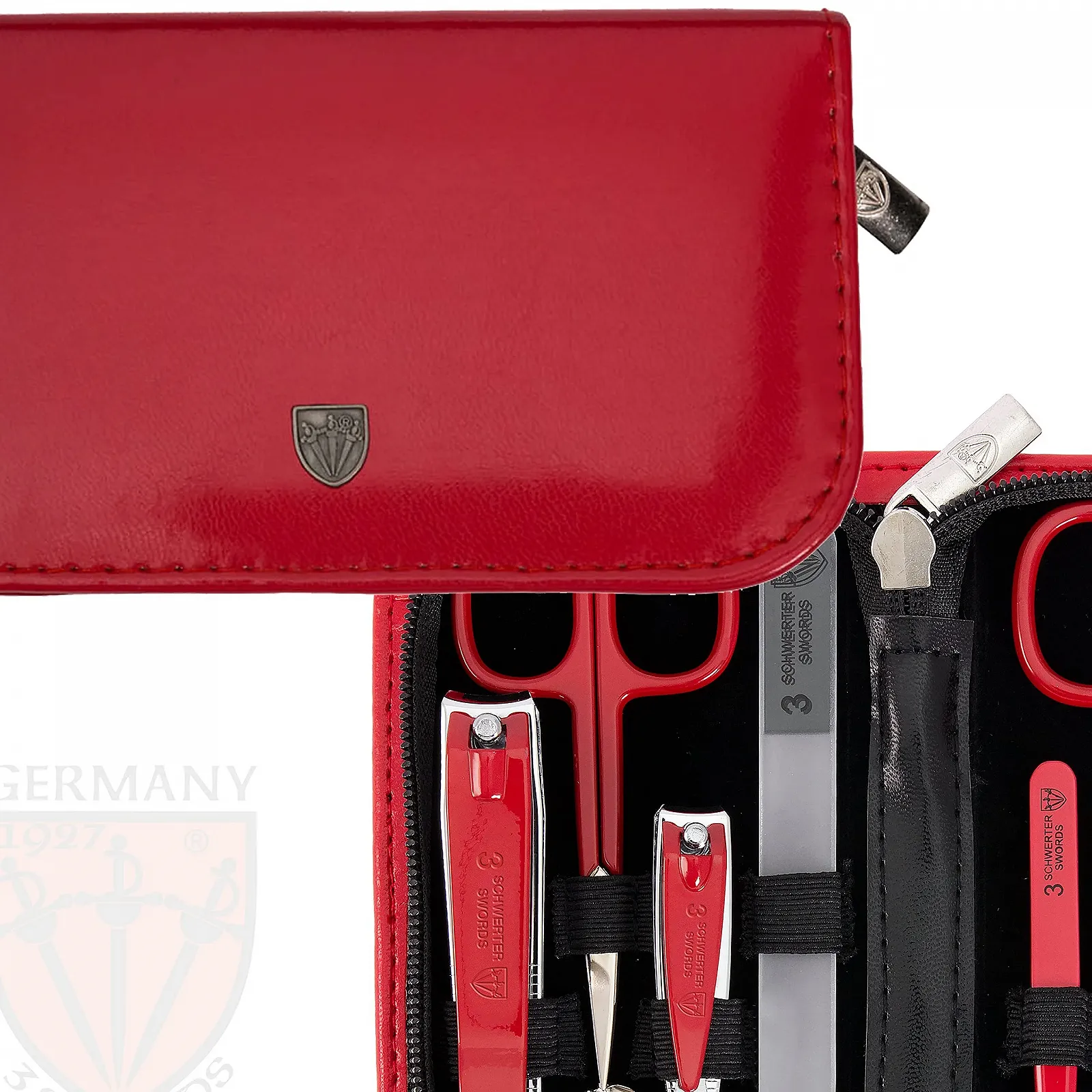 Набор для маникюра и педикюра DREI SCHWERTER Emilia, 8 предметов, красный, фото №2