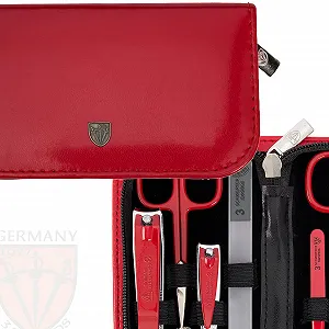 Набір для манікюру та педикюру DREI SCHWERTER Emilia, 8 предметів, червоний synthetic.ua - Фото 1