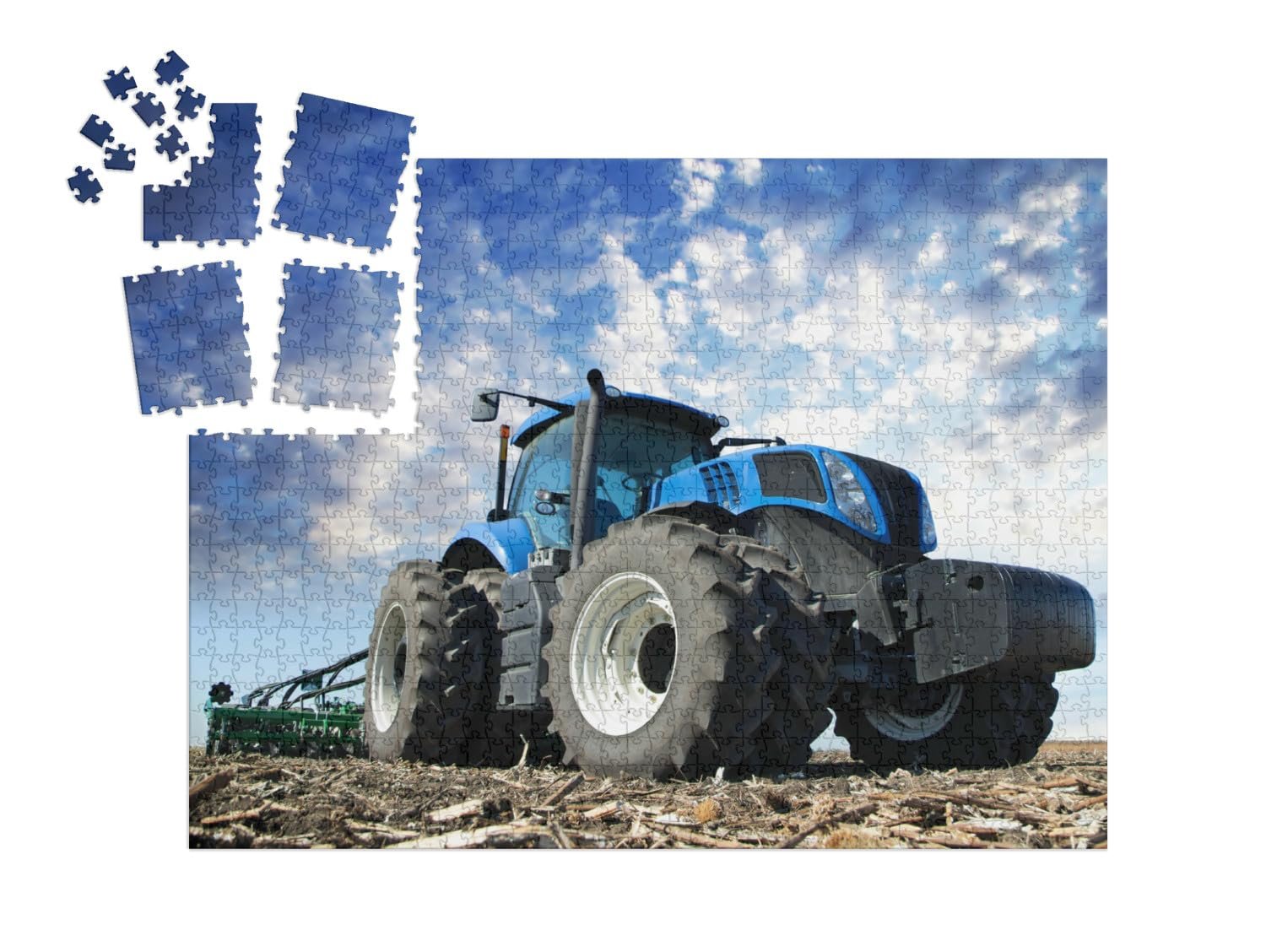 Адвент-календарь пазл puzzleYOU Vehicles, Tractors Puzzle Collection "Agricultural Machinery at Work: Tractor in the Field" 1000 элементов, фото №2