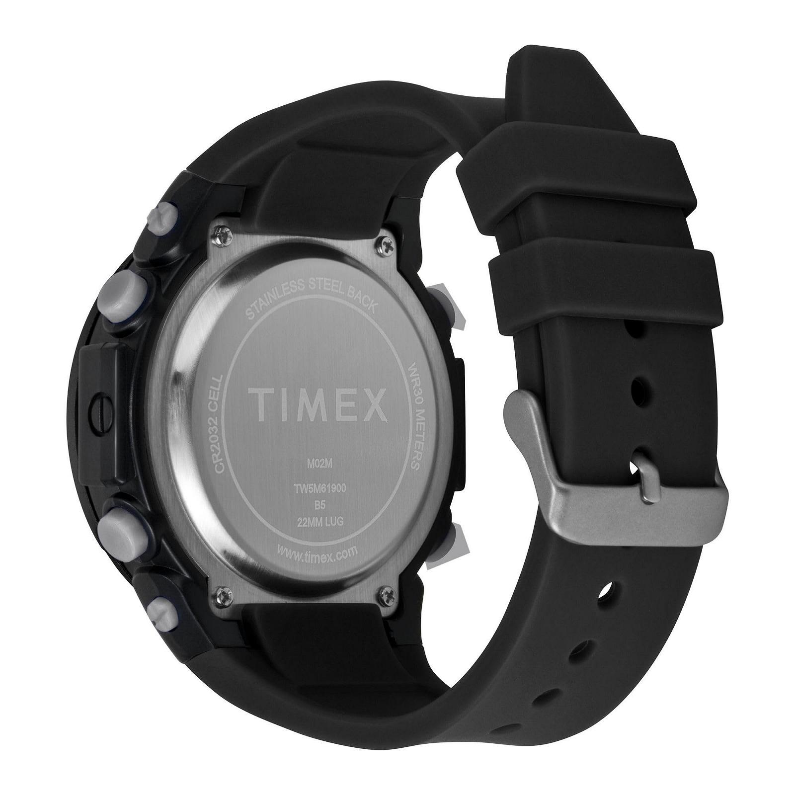 Спортивные часы Timex 50мм, черный полимерный ремешок, цифровой циферблат, черный корпус TW5M61900, черный, Modern, фото №5