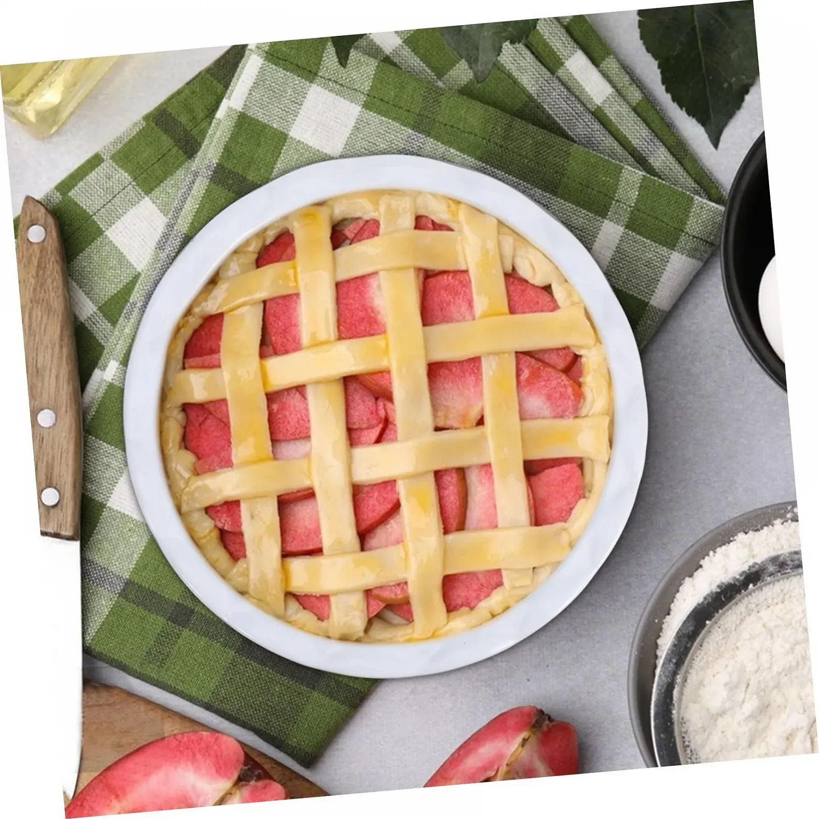 Форма для запекания Cabilock керамическая с волнистым краем глубокая круглая термостойкая., фото №4