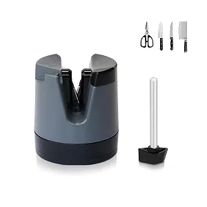 Ручне Точило для ножів 3 рівні вольфрамова сталь та кераміка на присосці - Фото 1