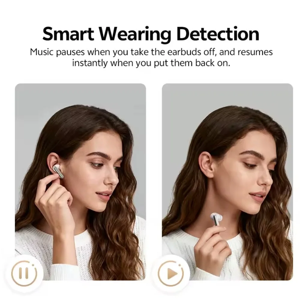 Наушники QCY MeloBuds N60 Hi-Res LDAC PureSilenz ANC AI BT6.0 Black, фото №6 Наушники QCY MeloBuds N60 Hi-Res LDAC PureSilenz ANC AI BT6.0 Black, фото №6