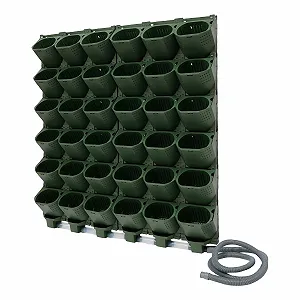 Купить Вертикальный настенный цветочный горшок штабелируемый с автоматической системой полива 36 шт Зеленый - Фото 1 Вертикальный настенный цветочный горшок штабелируемый с автоматической системой полива 36 шт Зеленый - Фото 1