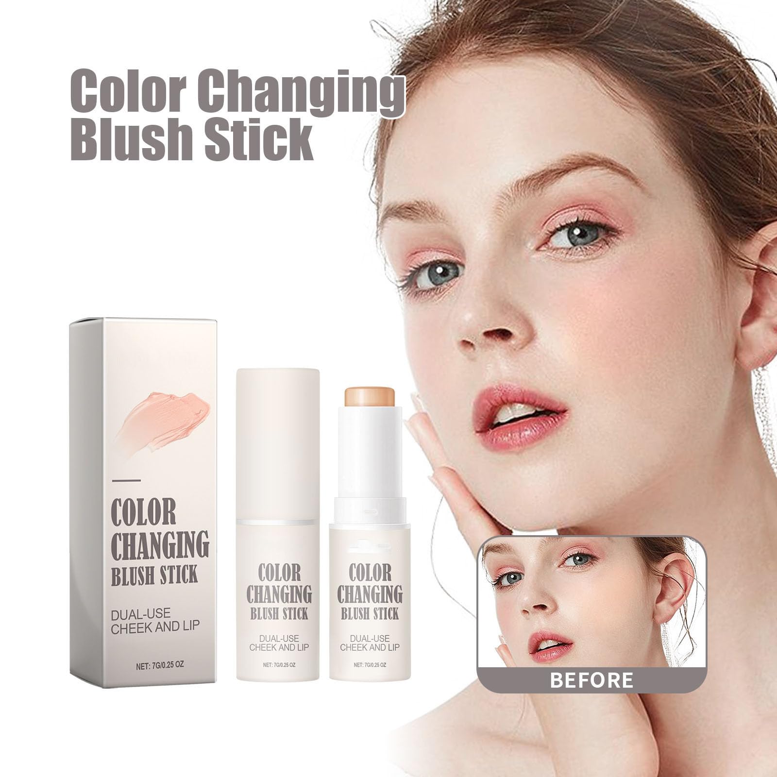 Набір з трьох змінних рум'ян PH Value Clear Blush PH Temperature Changing Pink Cream Matte Finish 7 г, фото №2 Набір з трьох змінних рум'ян PH Value Clear Blush PH Temperature Changing Pink Cream Matte Finish 7 г, фото №2