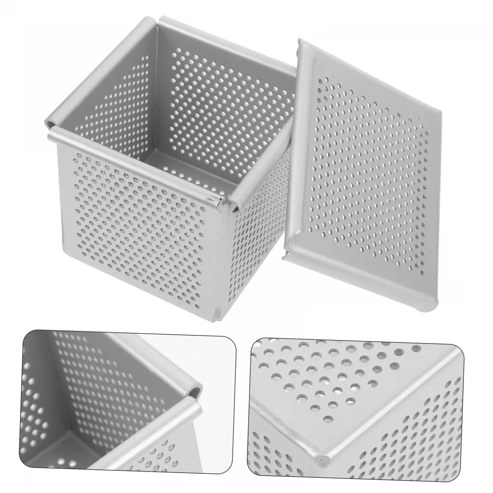 Міні-форма для випікання тостового хліба квадратна алюмінієвий сплав багаторазова з гладкими краями, фото №3 Міні-форма для випікання тостового хліба квадратна алюмінієвий сплав багаторазова з гладкими краями, фото №3