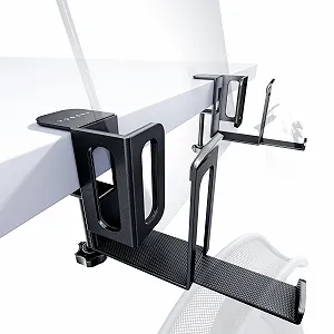 Вертикальная подставка для ноутбука NODOCA алюминиевая, для экономии места, для ноутбуков/MacBook Air, Pro/Samsung/iPad/планшетов [2 слота, черный] - Фото 1