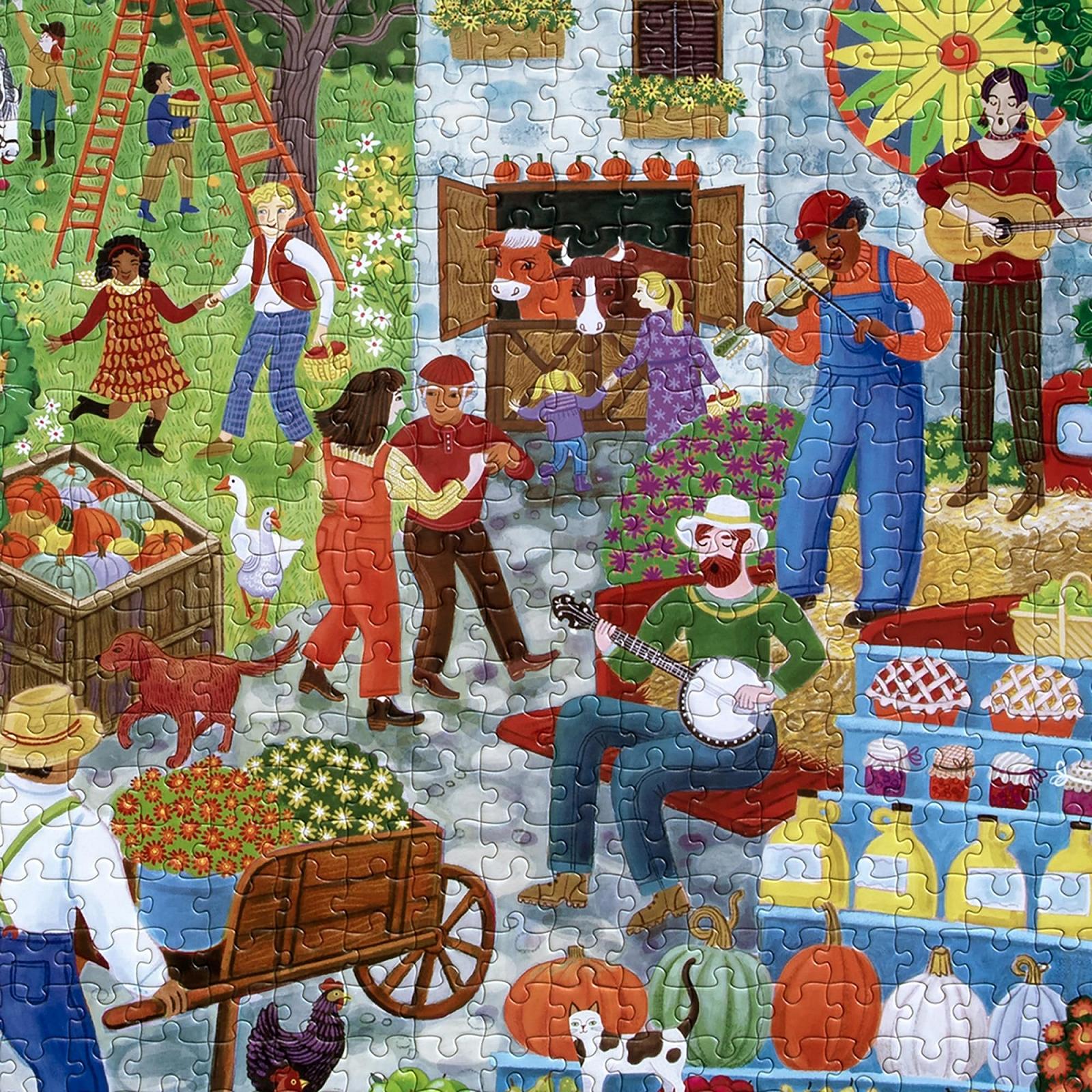 Пазл Eeboo Apple Harvest in Autumn Сбор яблок осенью 1000 элементов 58,5 x 58,5 см, фото №6