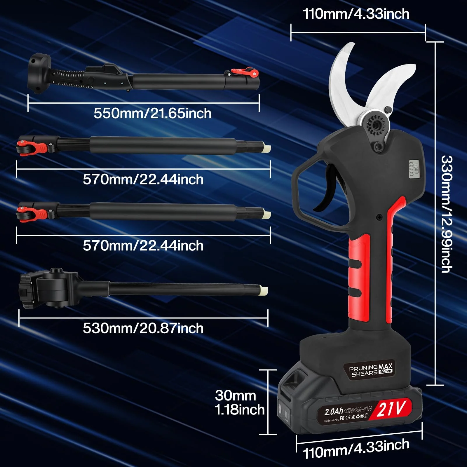 Секатор акумуляторний Електричний, фото №6