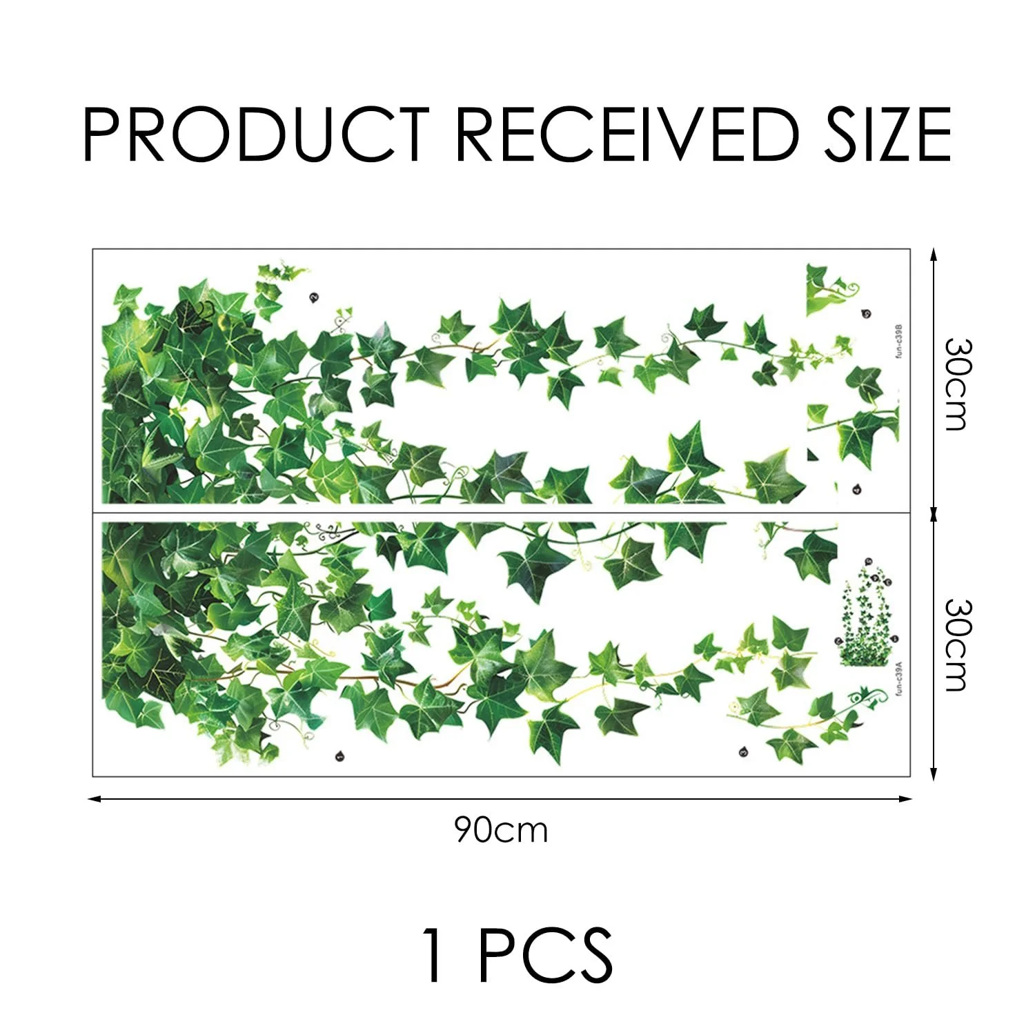 Набір наклейок на стіну Green Leaf Self-Adhesive Wall Decorations Bedroom Kitchen Living Room, фото №2 Набір наклейок на стіну Green Leaf Self-Adhesive Wall Decorations Bedroom Kitchen Living Room, фото №2