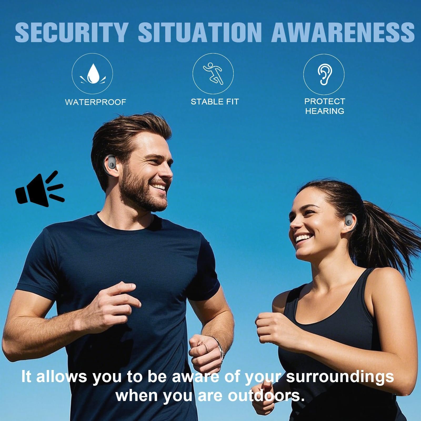 Беспроводные Bluetooth наушники с открытым ухом Intelligent AI Voice Earbuds с ушными крючками, для работы, спорта и учебы, накладные наушники, фото №4