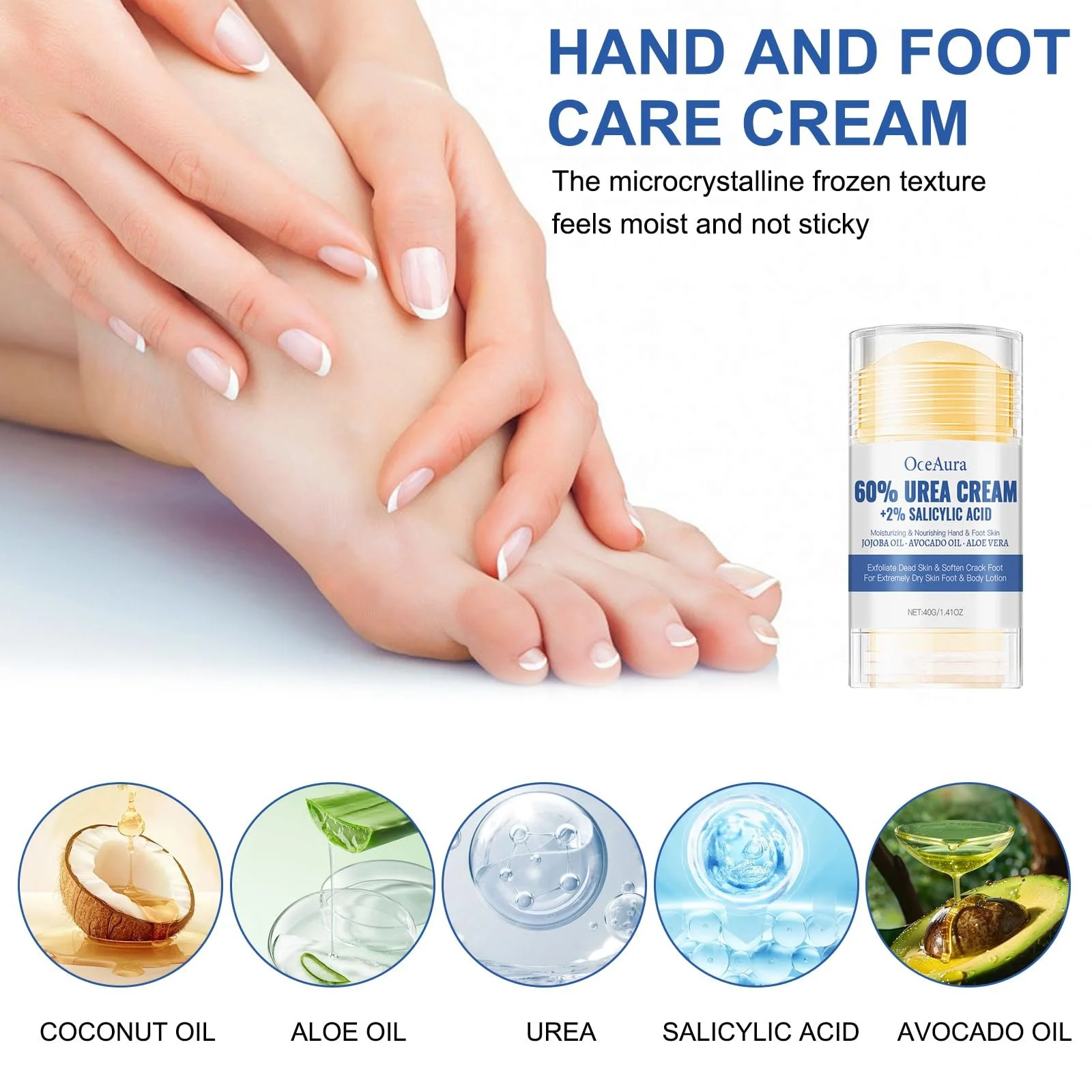 Крем-стик для ног Silverstick Foot Care с мочевиной для очень сухой кожи 2 шт. и 5 пар масок для ног, фото №3