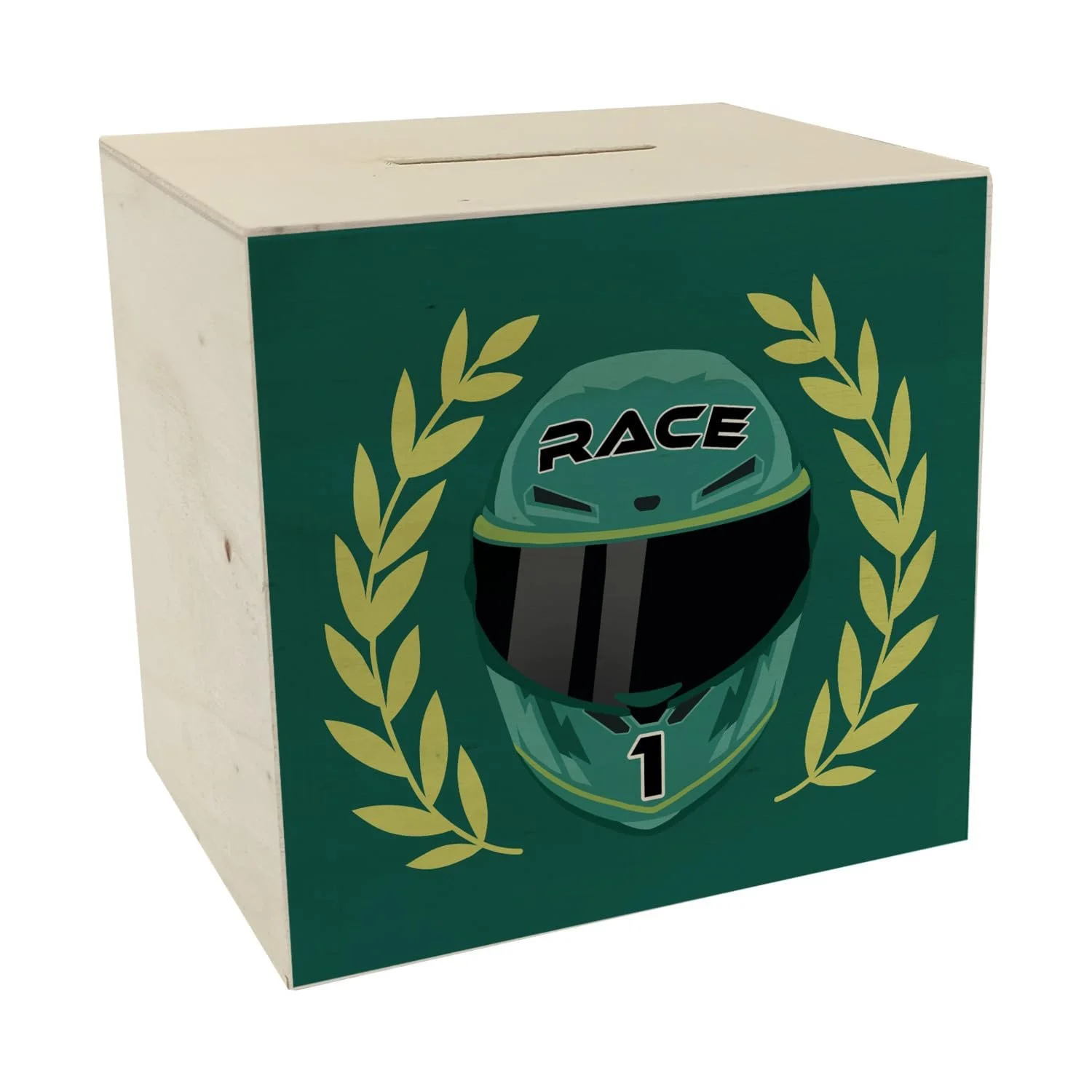 Скарбничка Motorsport Helmet 9,8 х 10,1 х 8 см дерев'яна Racing, фото №1