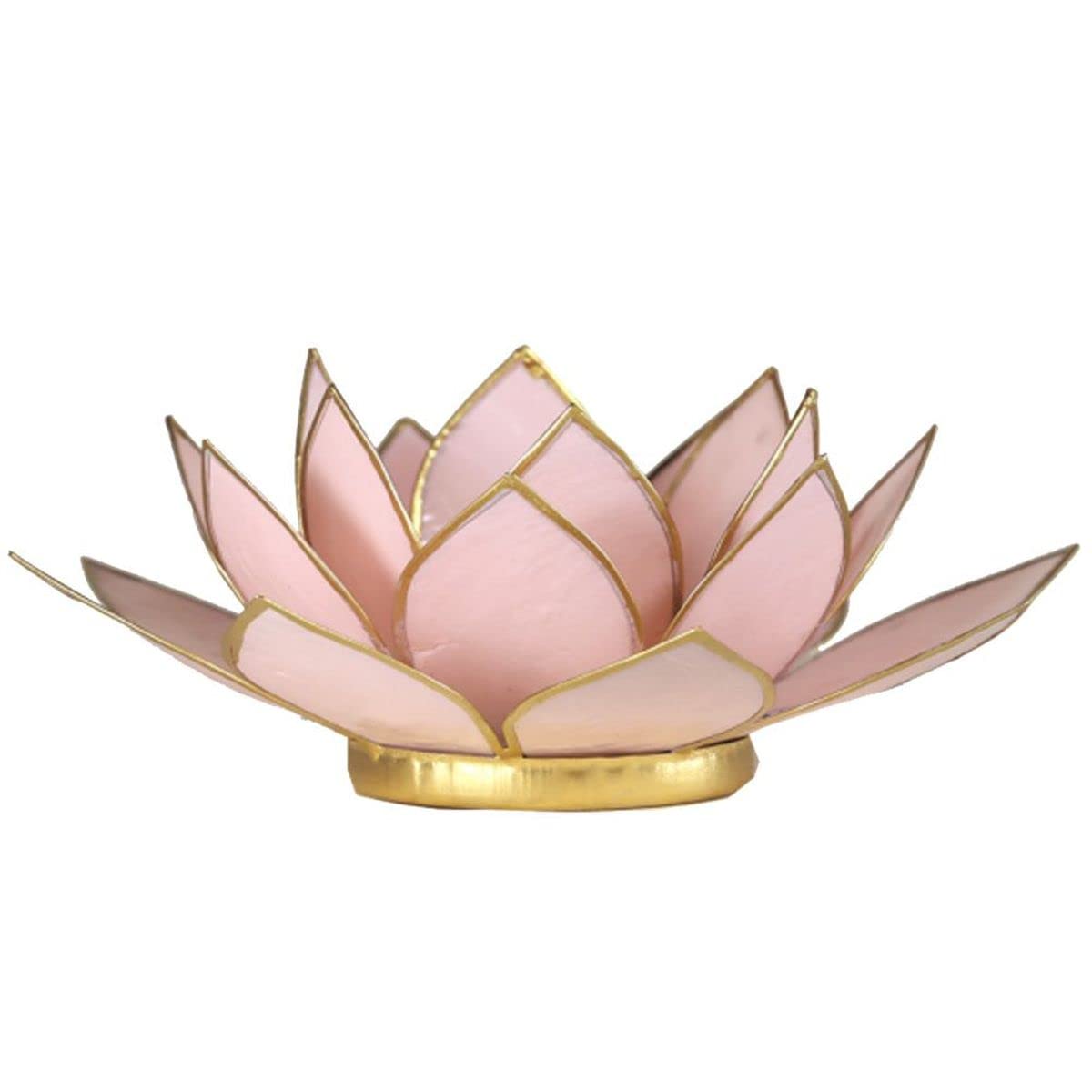 Подсвечник Lotus Teelicht из капиза в светло-розовом цвете, фото №1 Подсвечник Lotus Teelicht из капиза в светло-розовом цвете, фото №1