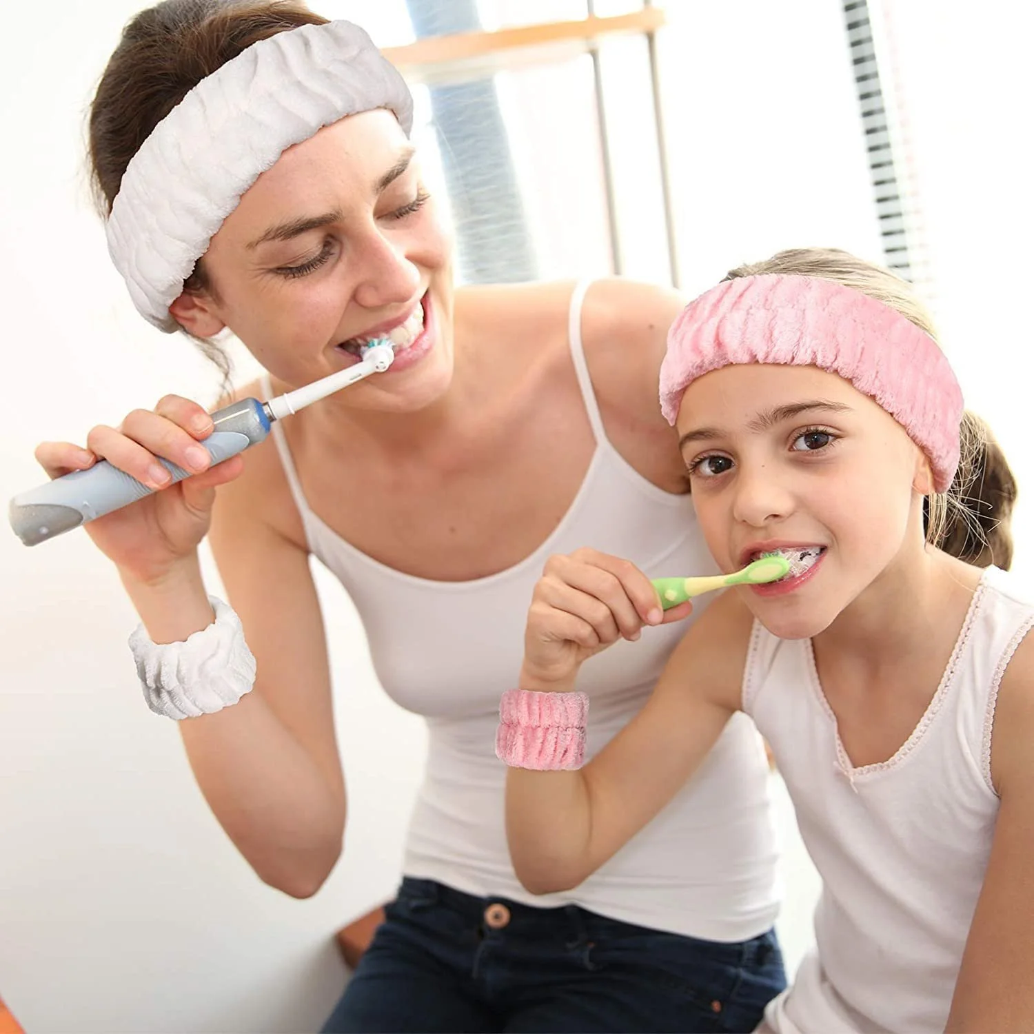 Набір: Пов'язки для обличчя, зап'ястків для спа--процедур, фото №6