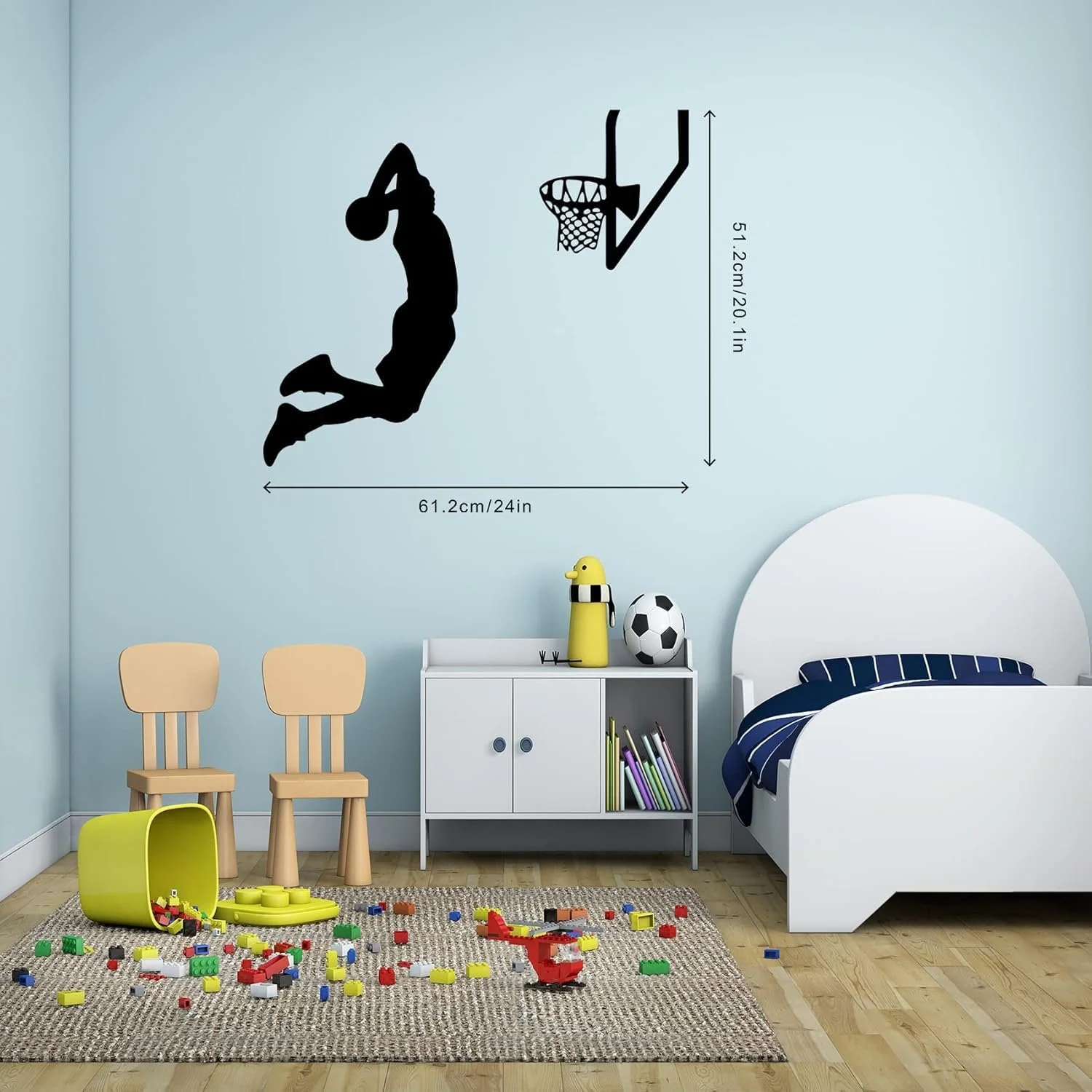 Наклейка на стіну Basketball Sports Stickers 24 x 20 дюймів, фото №2