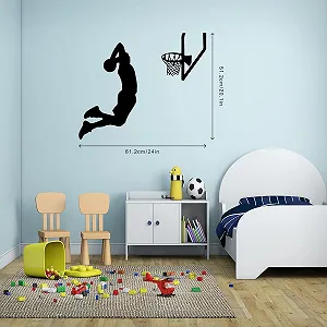 Наклейка на стіну Basketball Sports Stickers 24 x 20 дюймів synthetic.ua - Фото 1