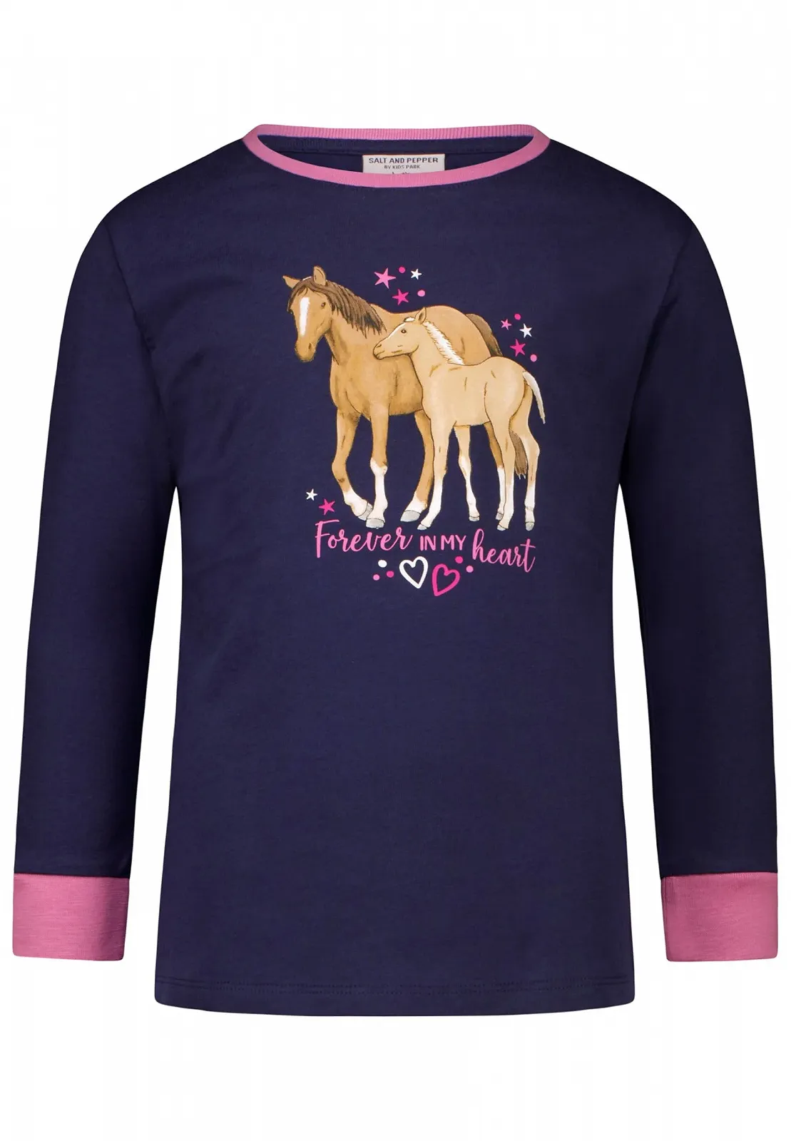 Пижама SALT AND PEPPER для девочек с принтом лошадки и общим принтом, фото №2 Пижама SALT AND PEPPER для девочек с принтом лошадки и общим принтом, фото №2