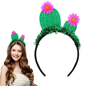 Обруч Кактус Веселий з рожевими квітами - Фото 1