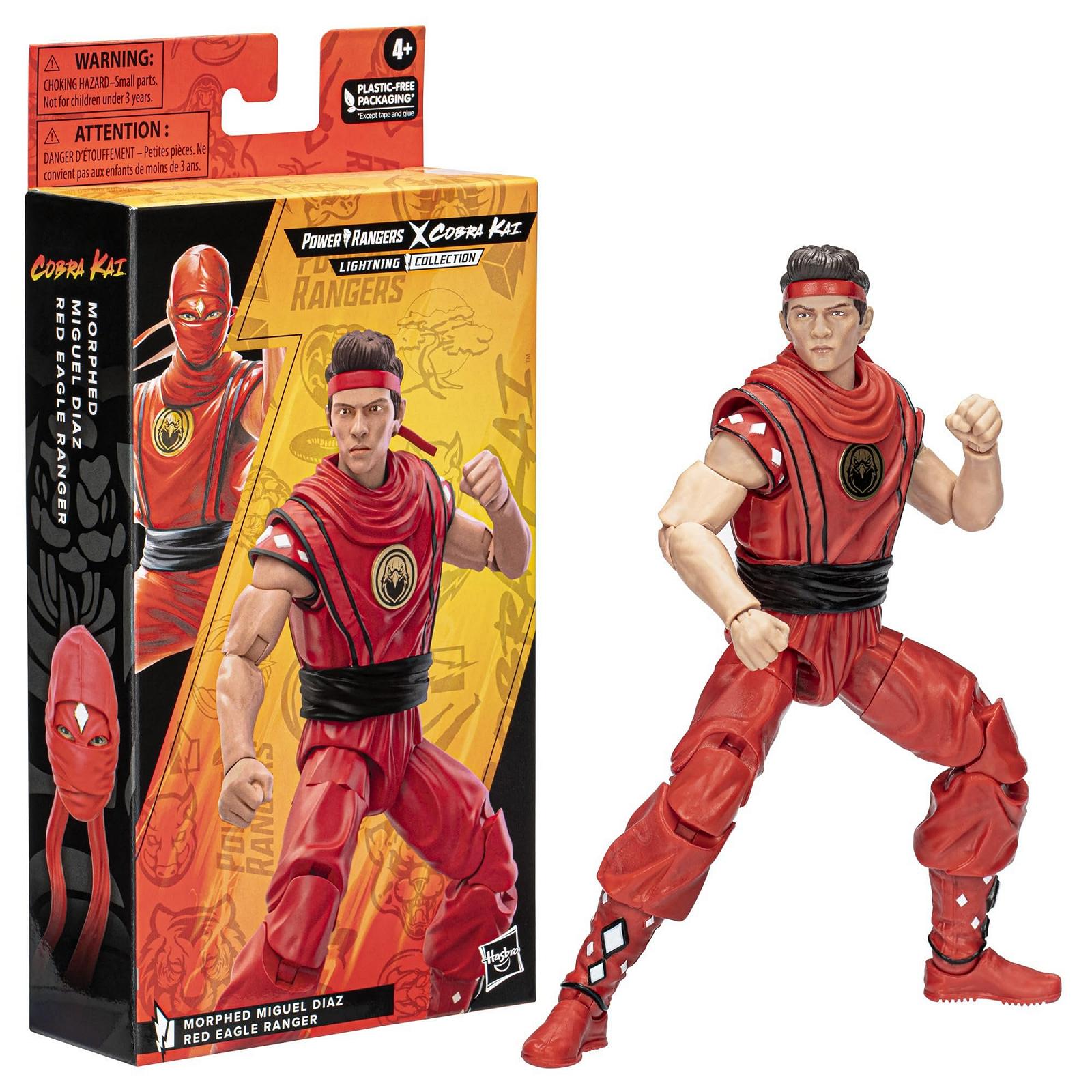 Фигурка Power Rangers x Cobra Kai Morphed Мигель Диаз Красный Орел Рейнджер 15 см, фото №7
