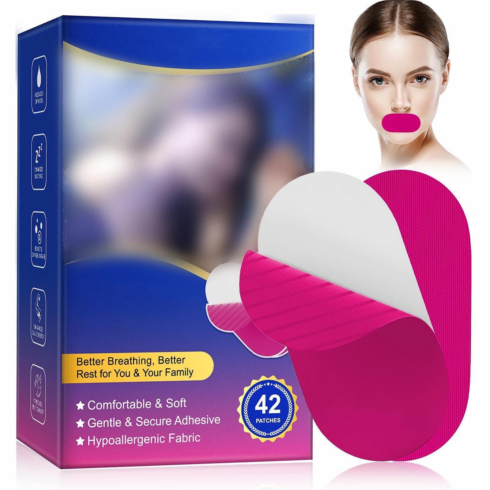 Смужки для рота для сну 42 шт., проти хропіння, гіпоалергенні, м'який клей, розвивають звичку дихати носом, фото №6 Смужки для рота для сну 42 шт., проти хропіння, гіпоалергенні, м'який клей, розвивають звичку дихати носом, фото №6