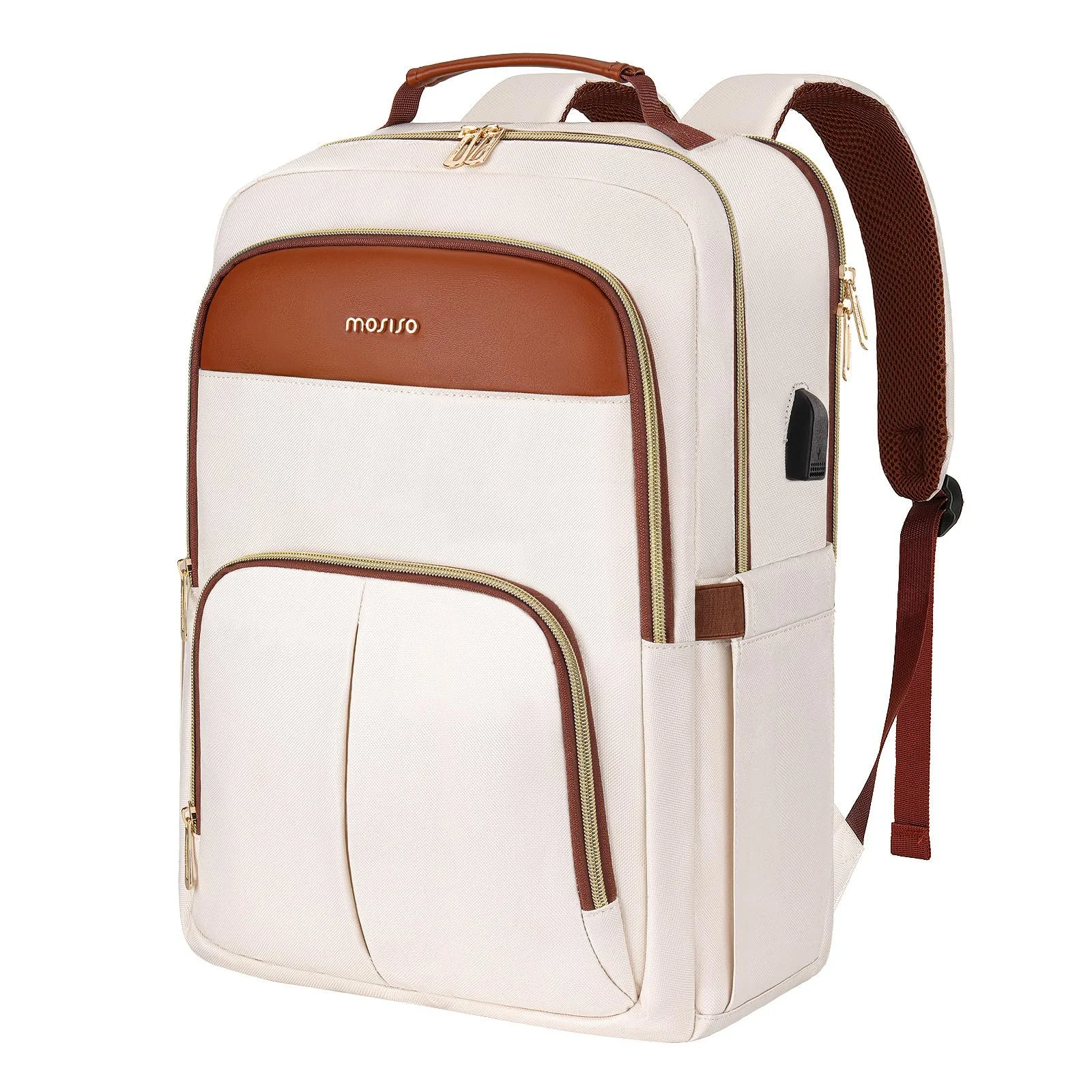Рюкзак для ноутбука MOSISO 15.6" USB Бежевий, фото №1 Рюкзак для ноутбука MOSISO 15.6" USB Бежевий, фото №1