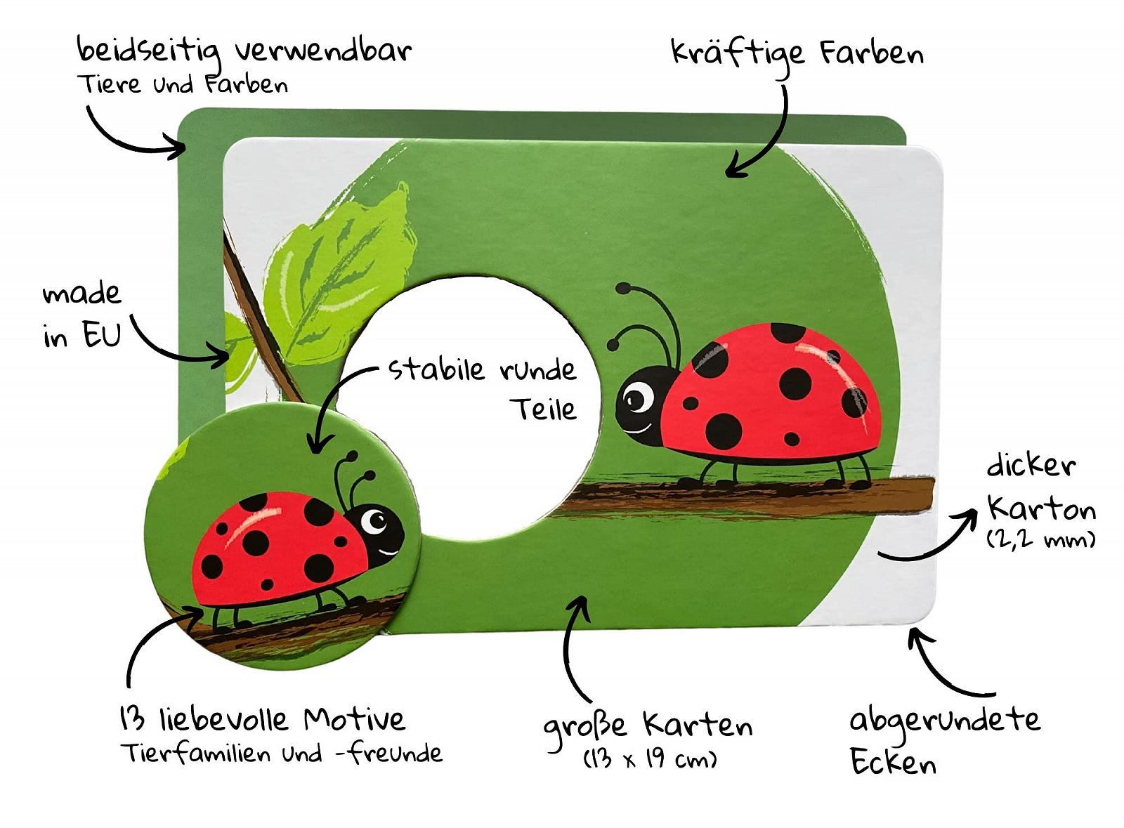 Пазлы-карточки Puzzle Cards Первый пазл Животные и цвета 13 пазлов, фото №7