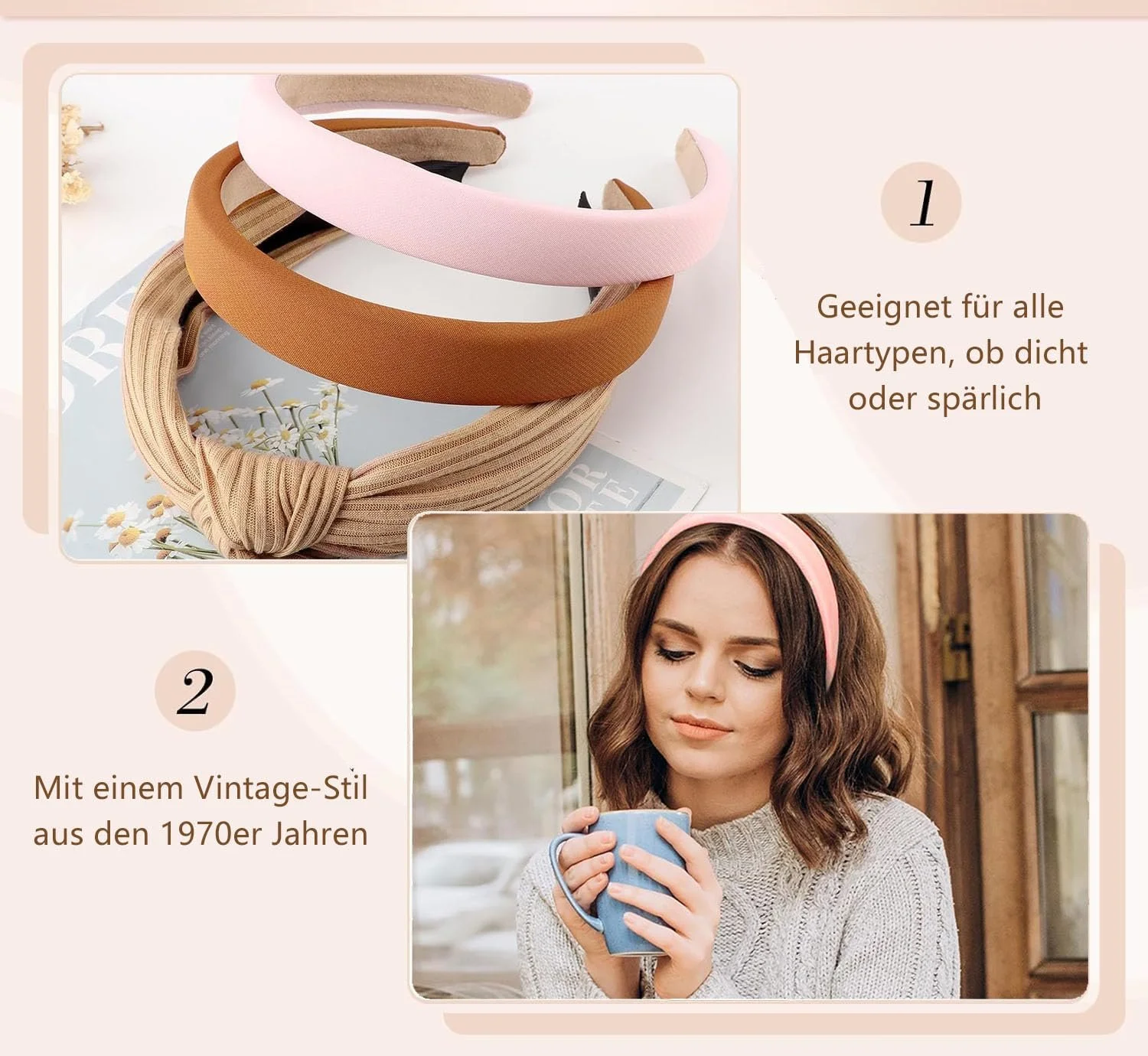 Набір жіночих обручів для волосся, різні моделі, фото №5