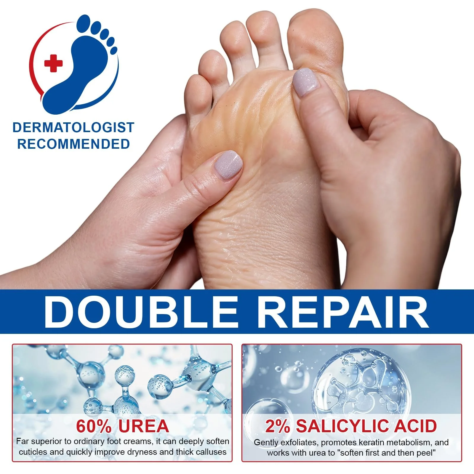 Крем для ног с мочевиной 60% для сухой и огрубевшей кожи набор из 2 шт, фото №5