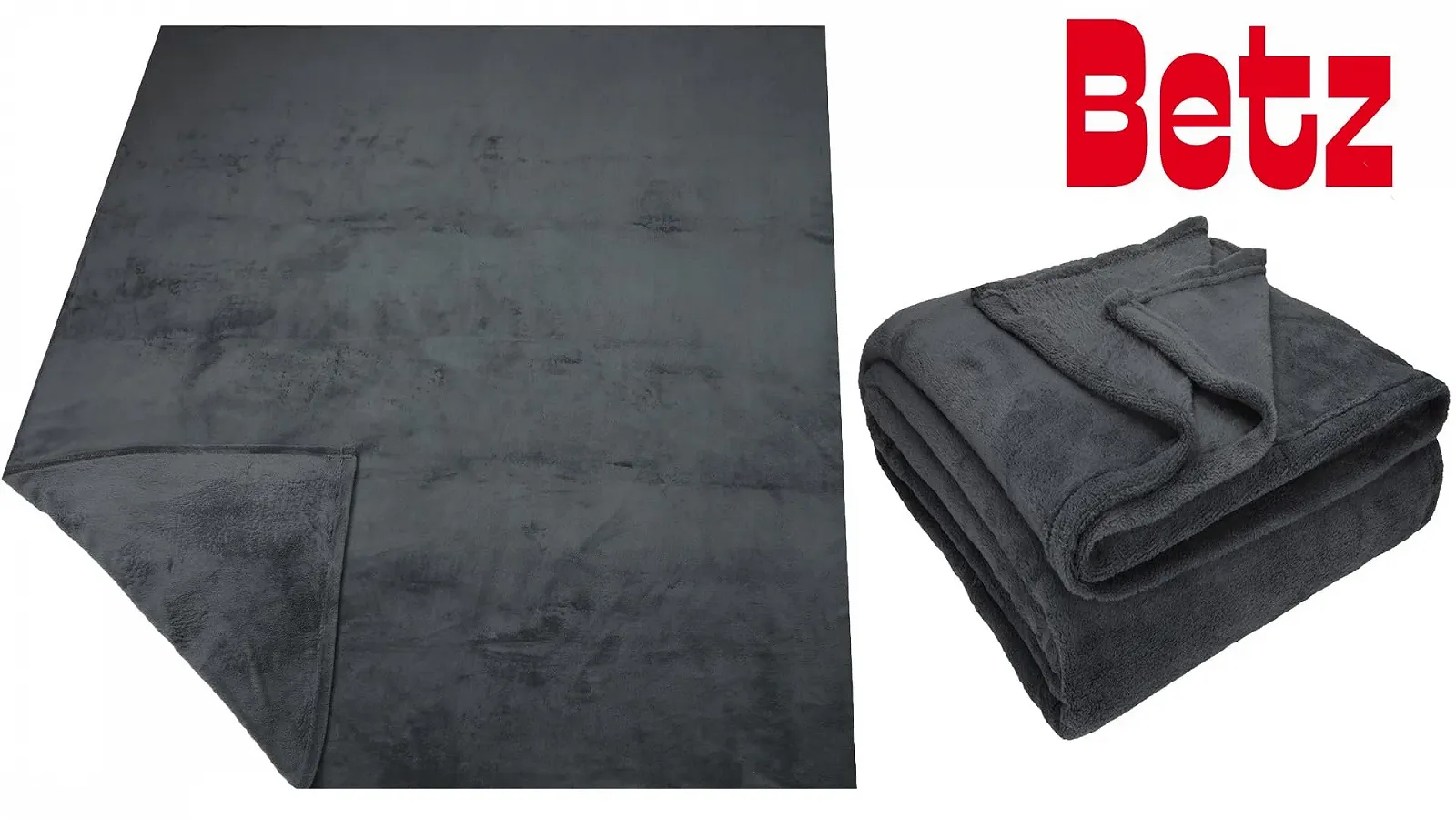 Плед для дивану Betz Cuddly Fluffy Teddy XXL, теплий, 150 x 200 см, антрацитовий сірий, фото №6