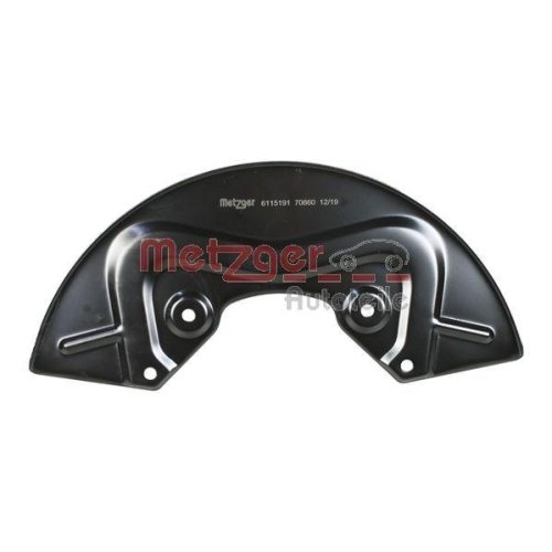 Захисний кожух гальмівного диска METZGER 6115191 для VAG, передній міст зліва, фото №2