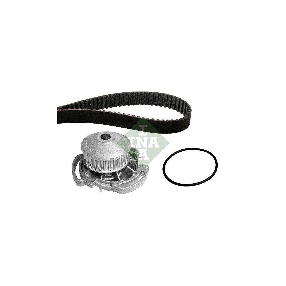 Водяний насос + комплект ременя ГРМ INA 530 0586 30 AUDI SEAT SKODA VW, фото №1