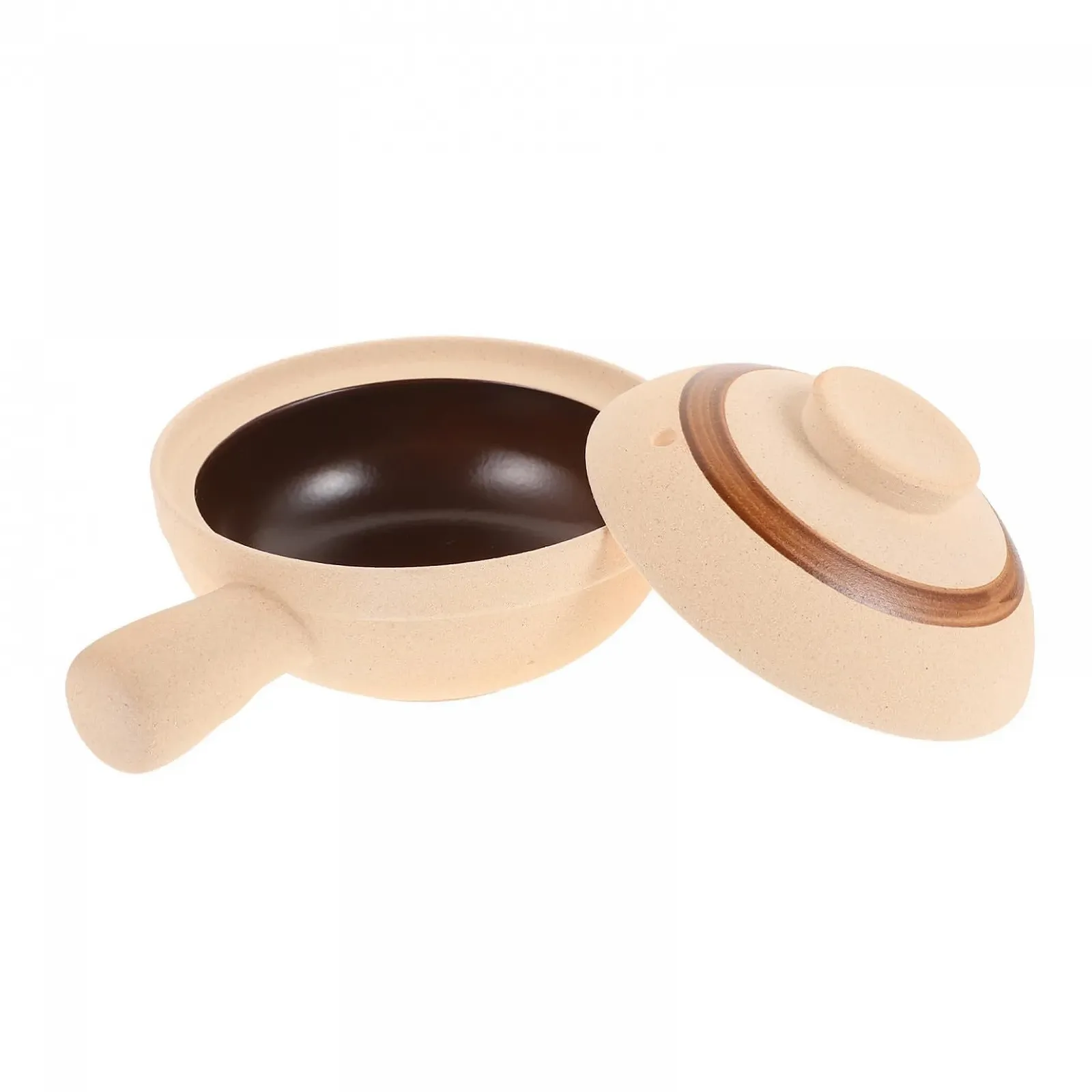 Керамічний Ківш VALICLUD з кришкою термостійкий для супів та рису, фото №1