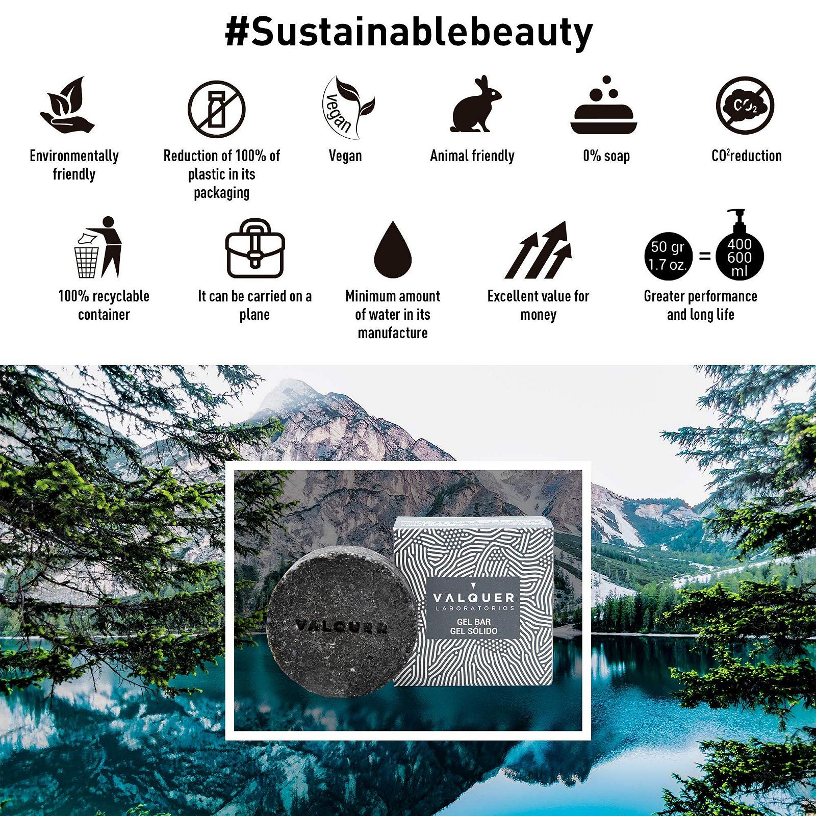 Твердый гель для тела Valquer Laboratorios Válquer Solid Body Gel с активированным углем 50 г, фото №4