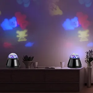 Настільна лампа etc-shop Дитяча з ведмедиками Кольорова проекційна світлодіодна Чорна 1x LED 4 Вт 10 x 10.5 см Набір з 2 шт. synthetic.ua - Фото 1