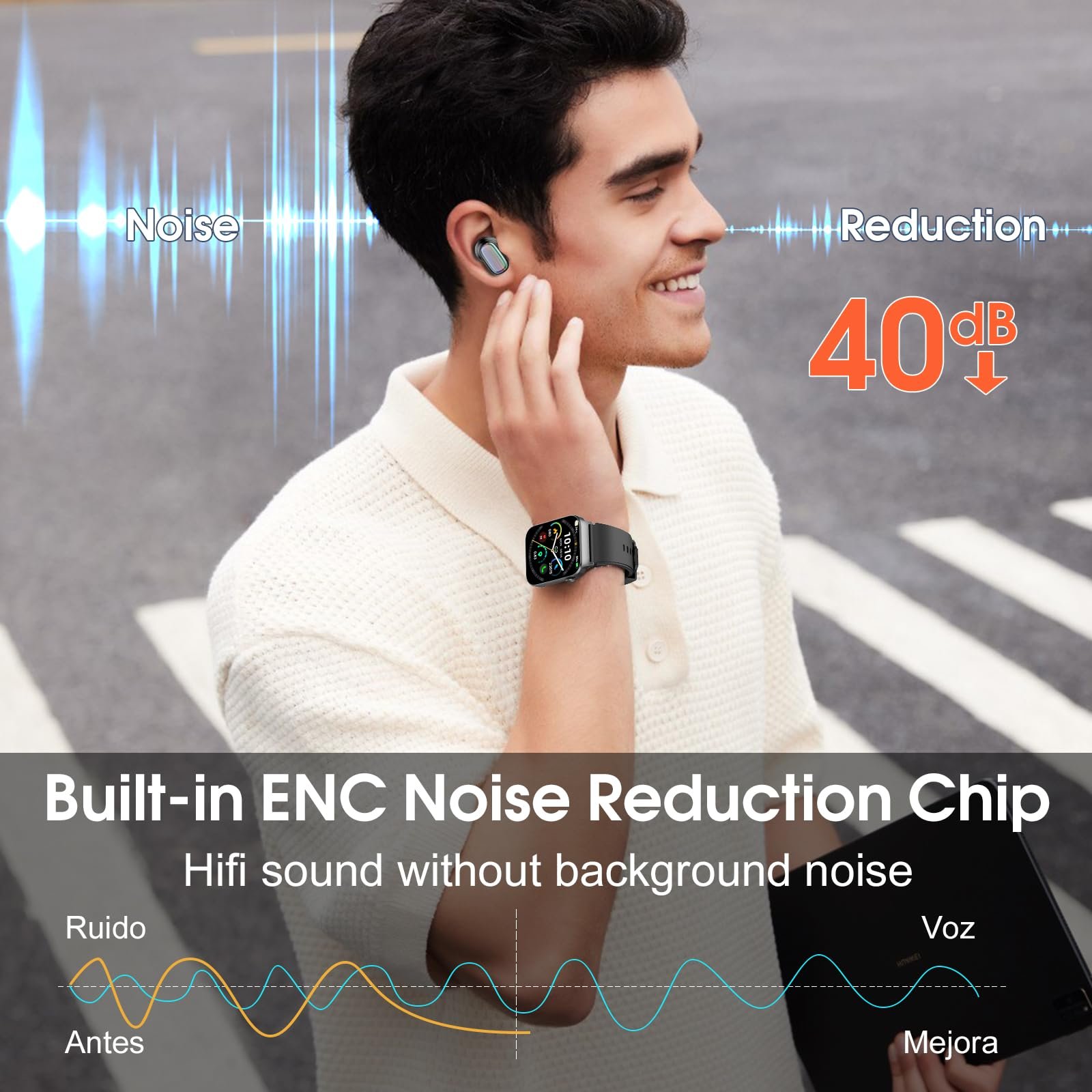 Наушники-переводчик AI Черный, фото №6