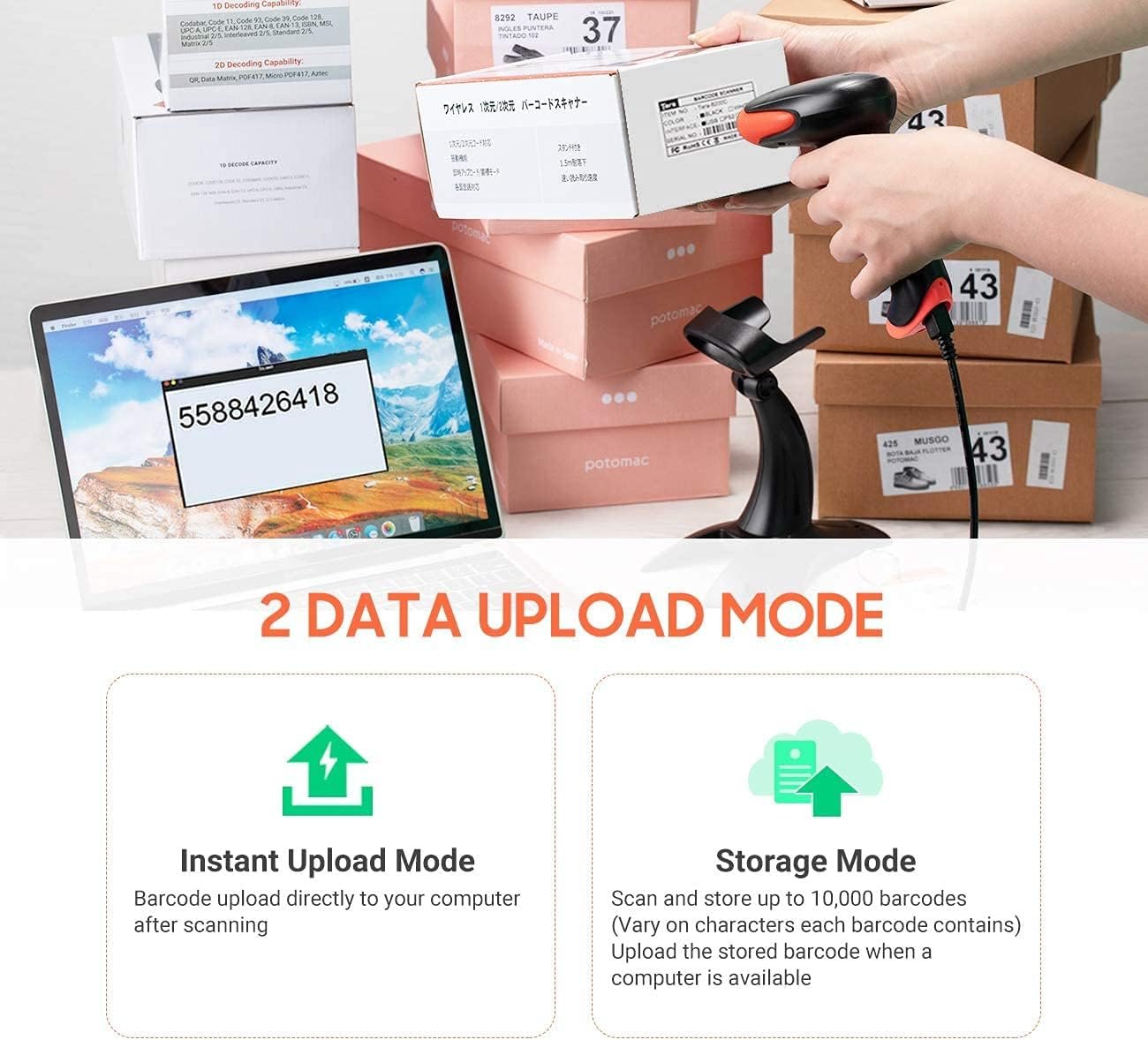 Сканер Tera HW0002-O Чорний-помаранчевий, фото №4 Сканер Tera HW0002-O Чорний-помаранчевий, фото №4