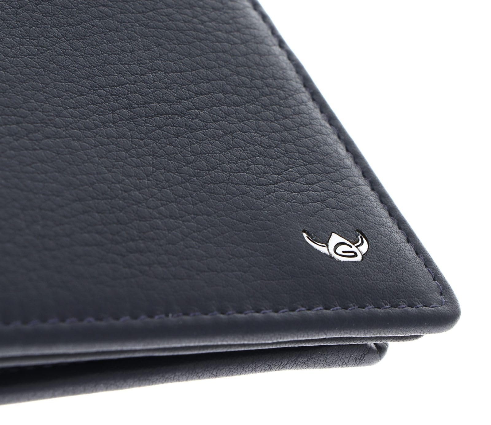 Гаманець шкіряний Golden Head Capri RFID 12 см, синій, Classic, фото №6