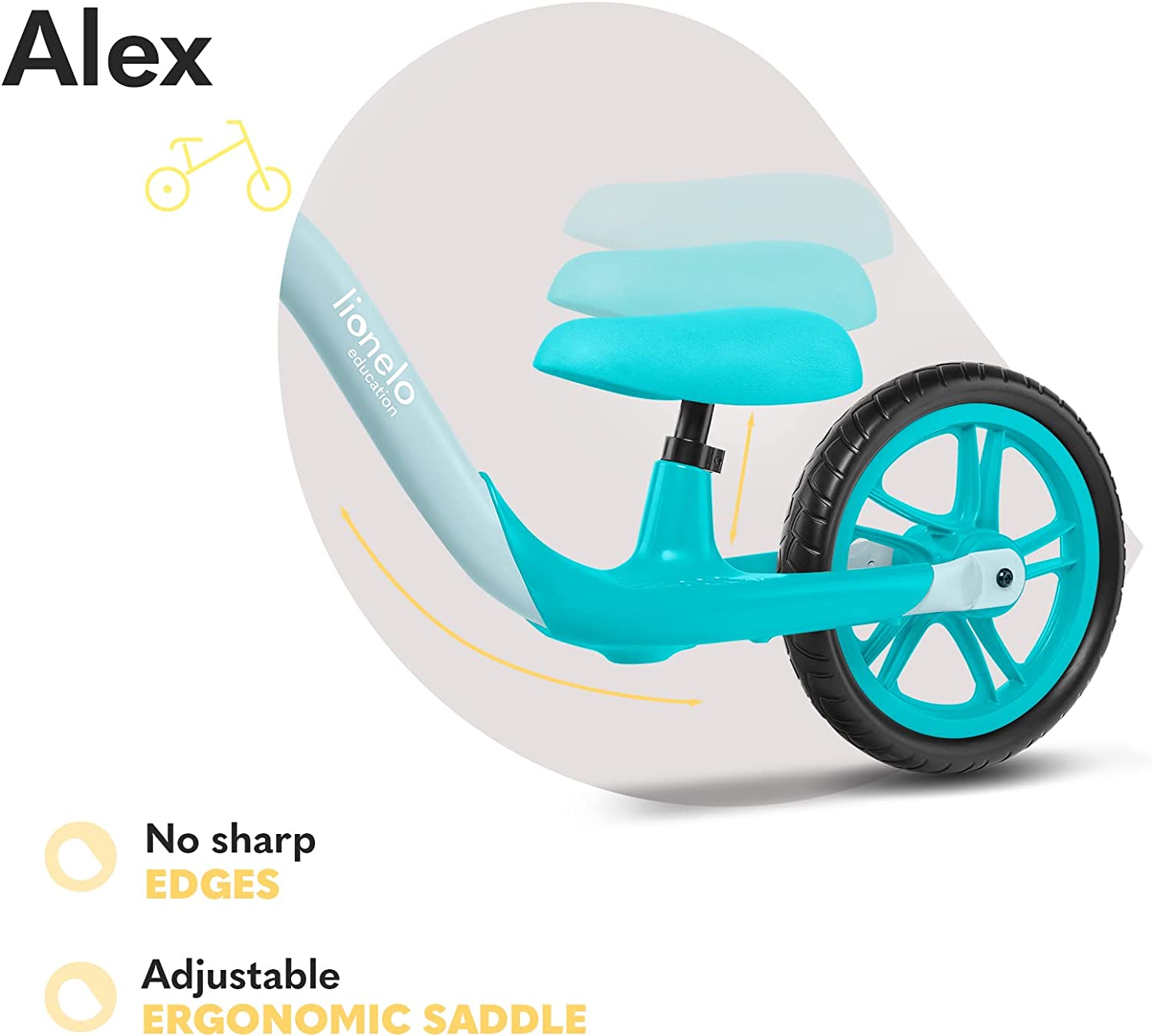 Беговел Lionelo Alex Бирюзовый, фото №6