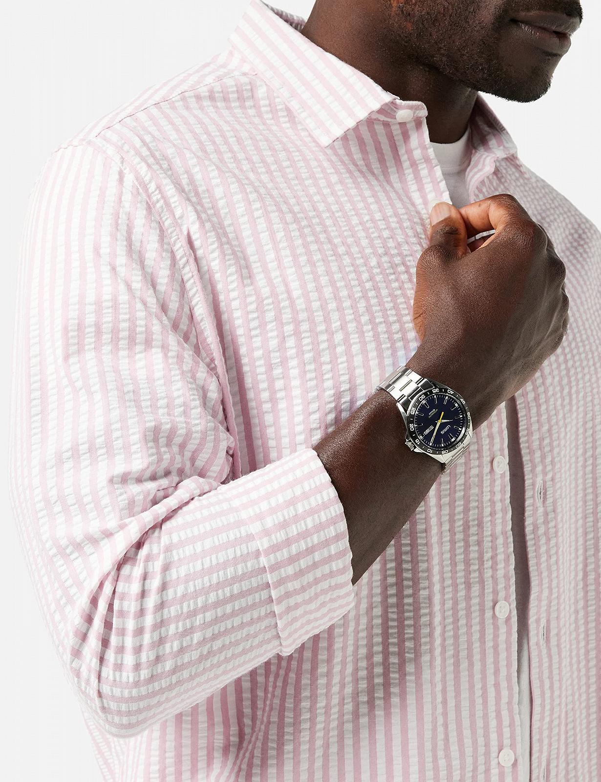 Годинник Lorus Men's Analogue Automatic RL479AX9 Сріблястий Металевий ремінець, фото №2