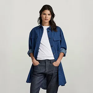 Жіноча сорочка G-Star RAW Oversized Flap Pocket Shirt Everg - S - Фото 1