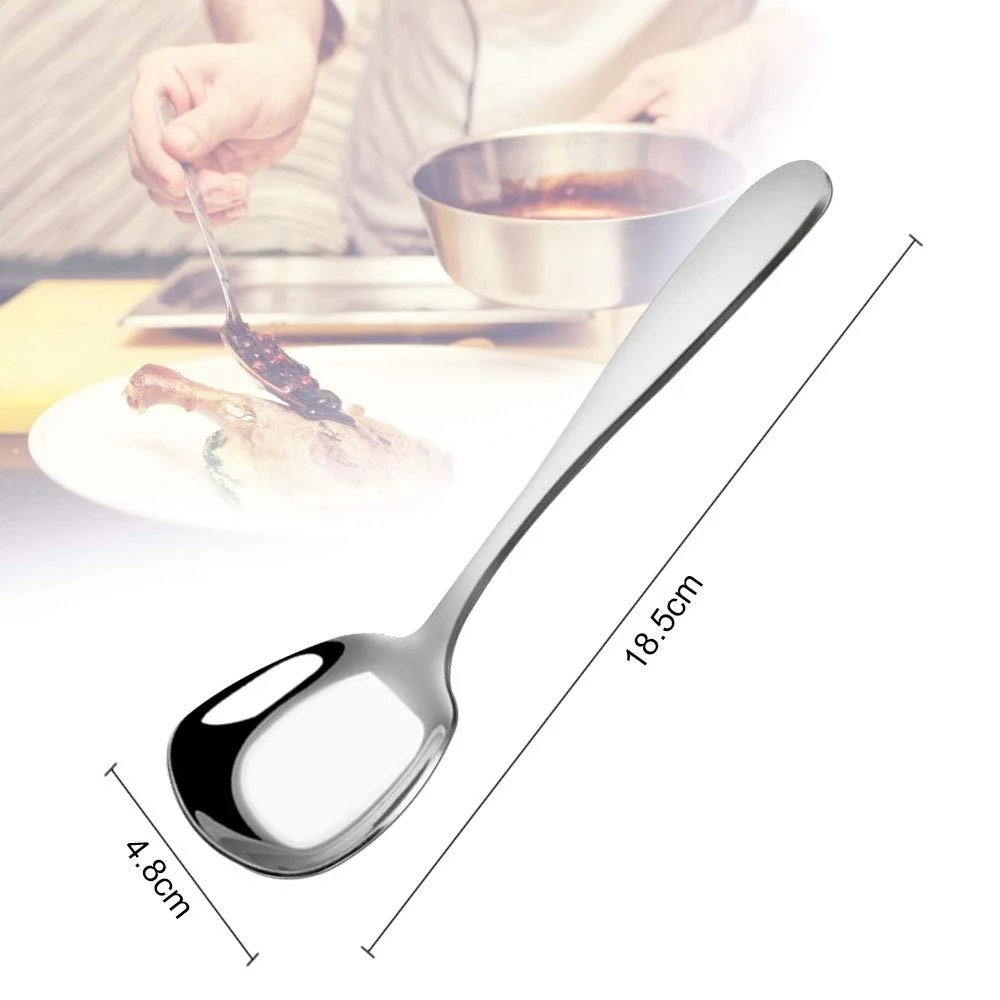 Набір з 3 квадратних ложок з нержавіючої сталі, фото №2