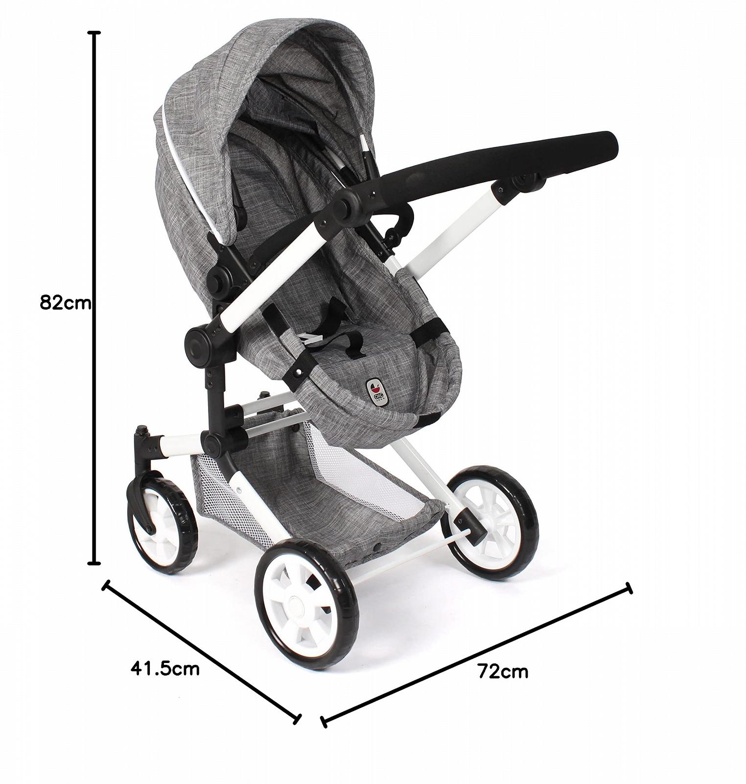 Лялькова коляска Bayer Chic 2000 Linus 3-в-1 Джинс Сіра, фото №10 Лялькова коляска Bayer Chic 2000 Linus 3-в-1 Джинс Сіра, фото №10