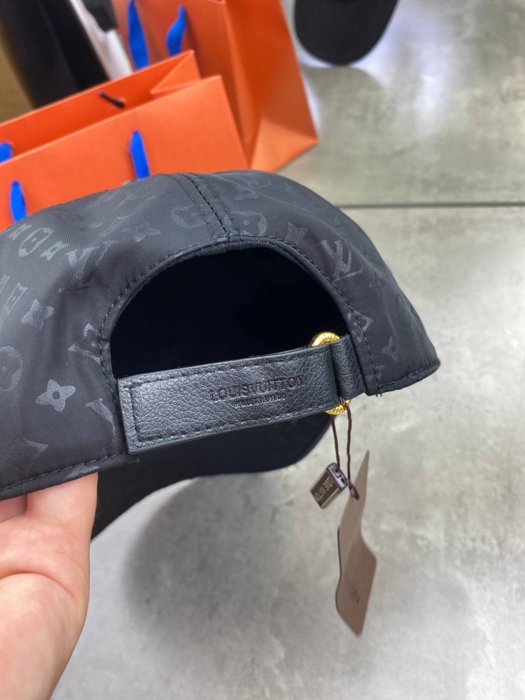 Кепка Louis Vuitton монограмм черная gu564, фото №4