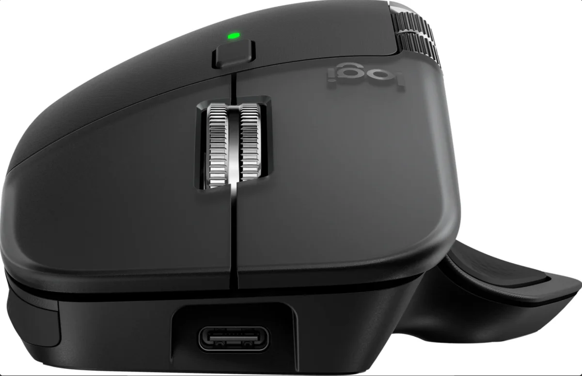 Бездротова миша Logitech MX Master 4 / Bluetooth / Радіоканал / Darkfield / 8000 DPI / 7 кнопок / Інерційне 4Д колесо / Графітова, фото №5